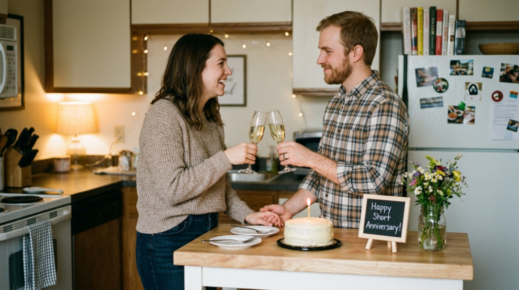 short anniversary caption for couple