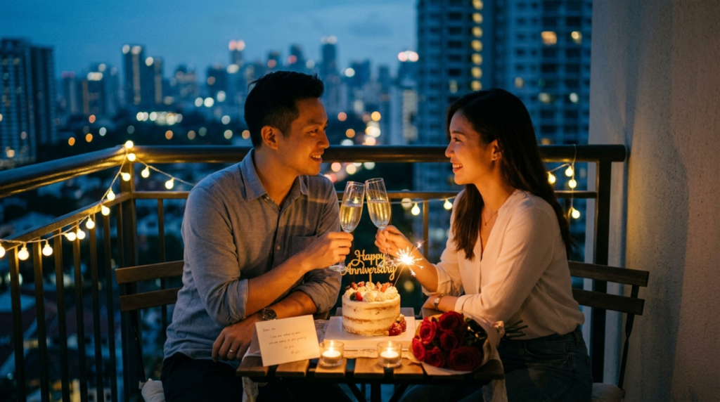 short anniversary caption for couple