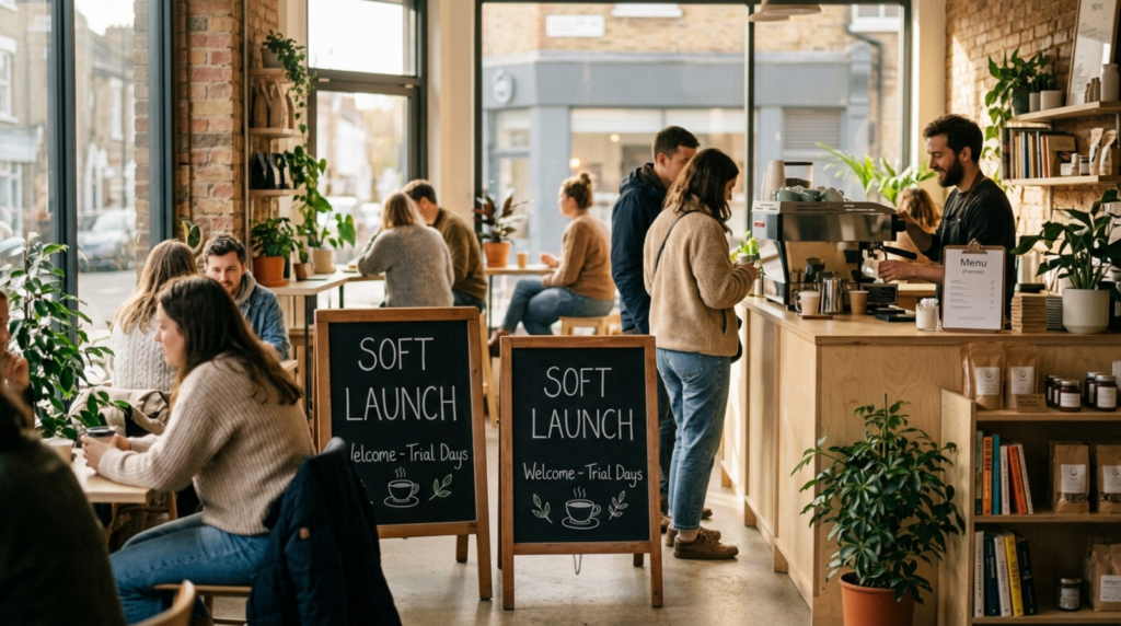 soft launch captions