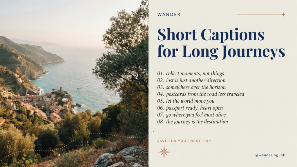 travel short captions for instagram