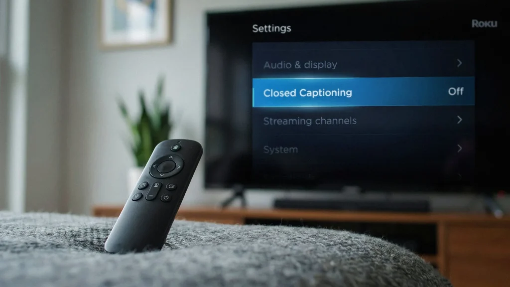 turn off closed caption on roku