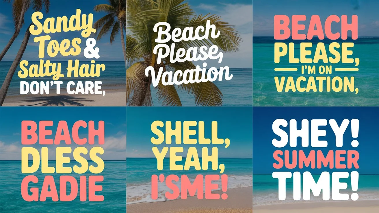 funny beach captions