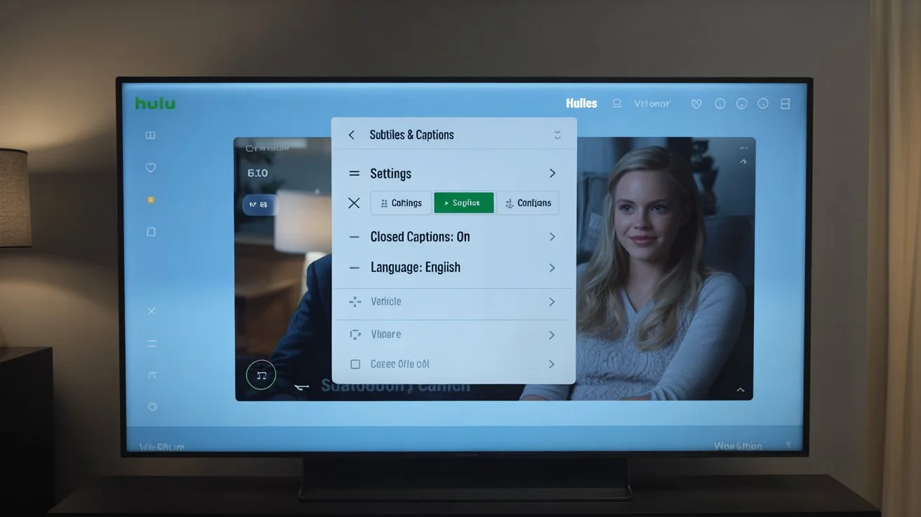 how do you get closed caption on hulu