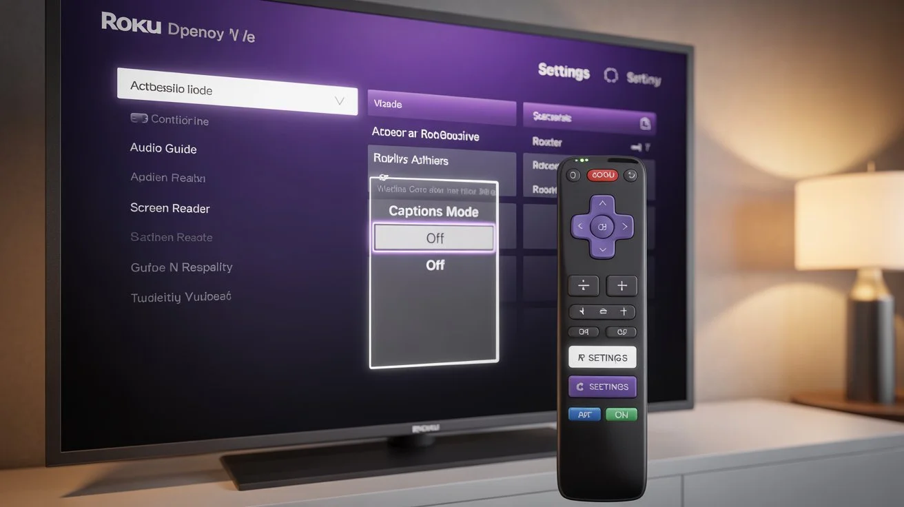 how to turn off captions on roku