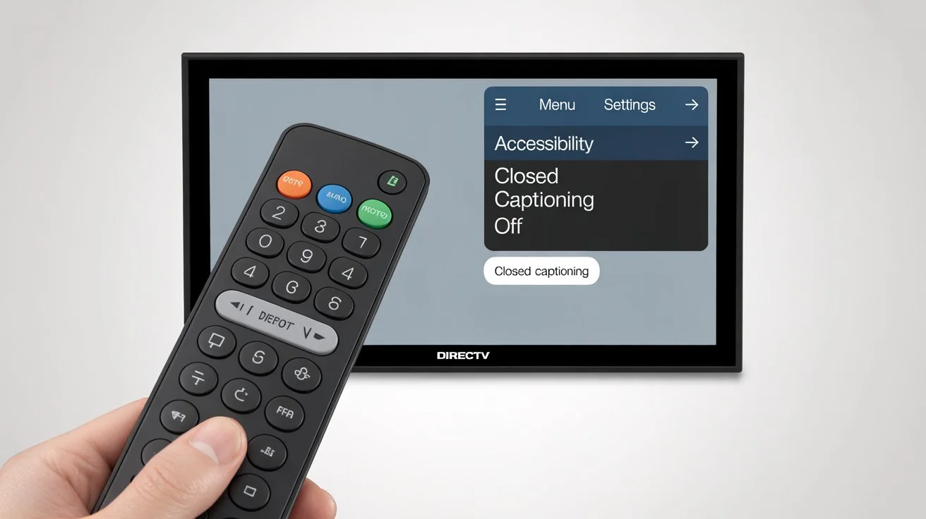 how to turn off closed caption on directv