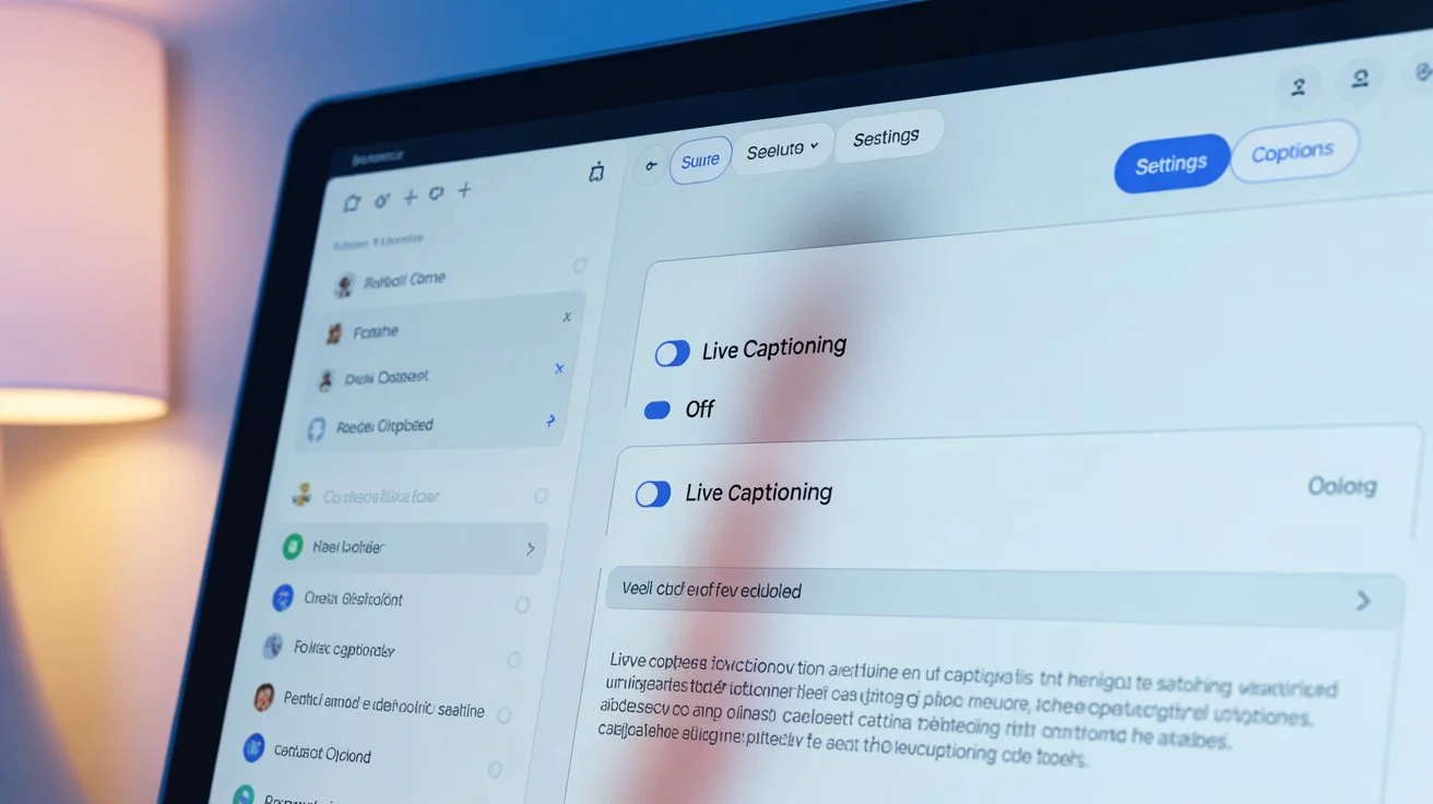 how to turn off live captioning